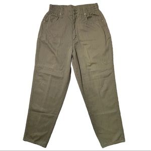 VINTAGE 80s ORIGINAL VENEZIA Sportswear High Waisted Olive Green Mom Pants